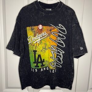 New Era Los Angeles Dodgers Size Small Classics Enzyme Wash Oversized Black MLB